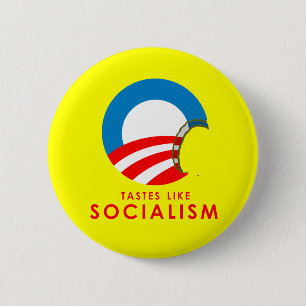 Anti-Obama bildekal - smaker gillar Socialism Knapp