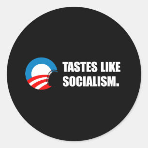 Anti-Obama bildekal - smaker gillar Socialism w Runt Klistermärke