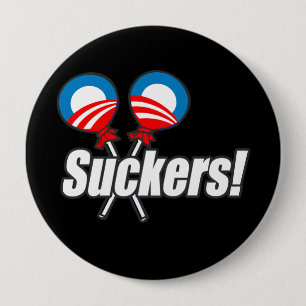Anti-Obama bildekal - Suckers Knapp