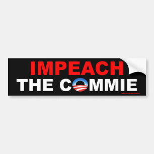 anti Obama bildekalet "Impeach för commien" Bildekal