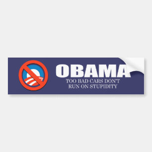 ANTI-OBAMA-, bjöd för bilar kör inte på stupid Bildekal