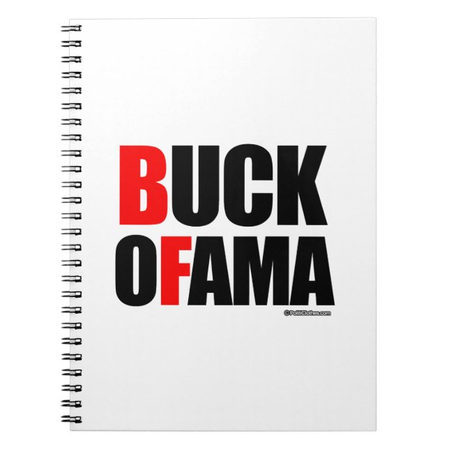 Anti-Obama - BOCK OFAMA 2 Anteckningsbok Med Spiral (Framsidan)