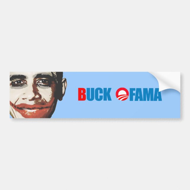 Anti-Obama - bock Ofama Bildekal (Framsidan)