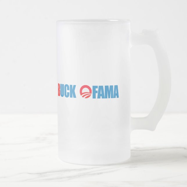 Anti-Obama - bock Ofama Frostat Ölglas (Höger)