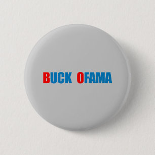 Anti-Obama - bockOfama blått Knapp