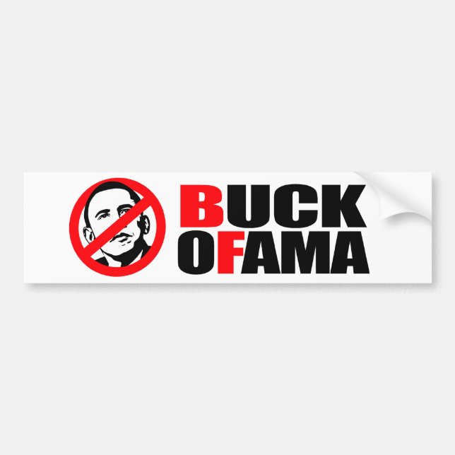 Anti-Obama - bockOfama klistermärke (Framsidan)