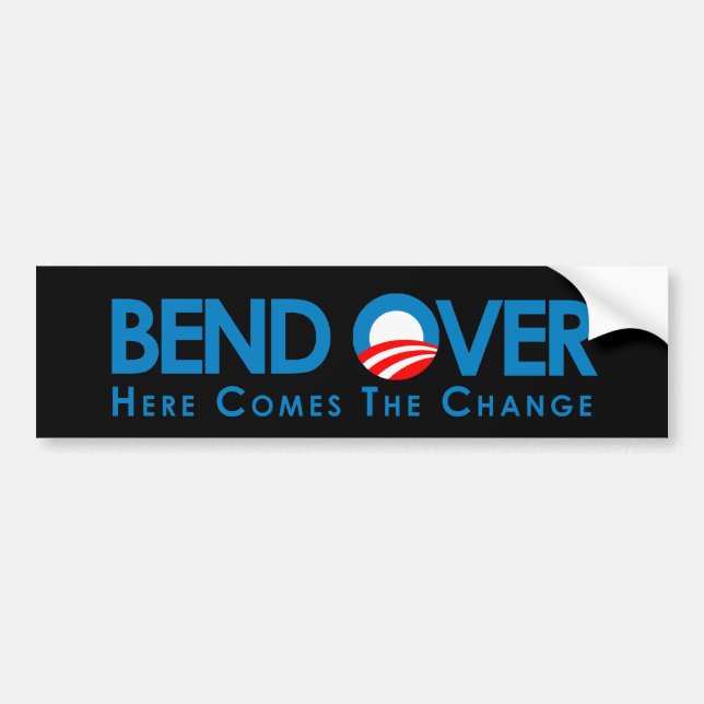 Anti-Obama - Böj dig för förändring Bildekal (Framsidan)