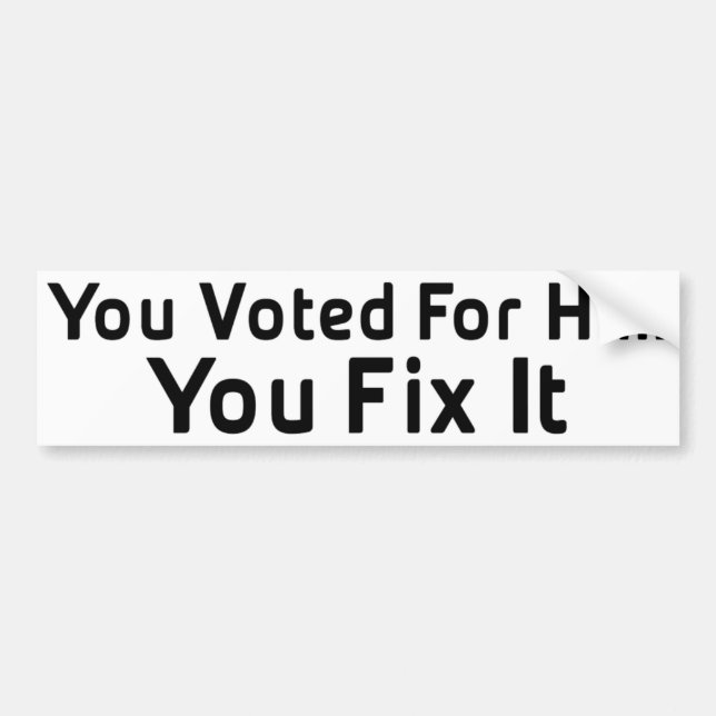 Anti Obama Bumper Sticker Bildekal (Framsidan)