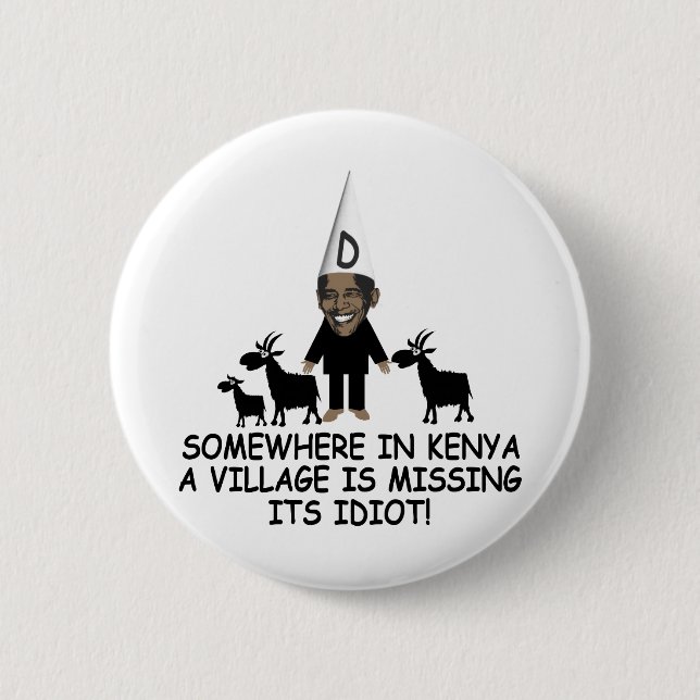 Anti Obama, byidiot Knapp (Framsida)