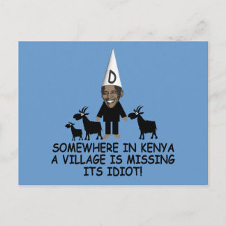 Anti Obama, byidiot Vykort