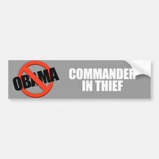 Anti-Obama - commander i tjuv Bildekal