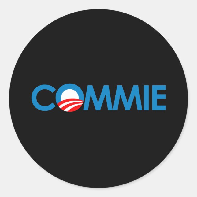 Anti-Obama - Commie Runt Klistermärke (Framsida)
