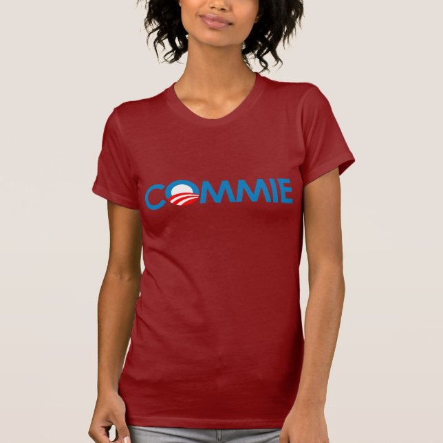 Anti-Obama - Commie T Shirt (Framsida)