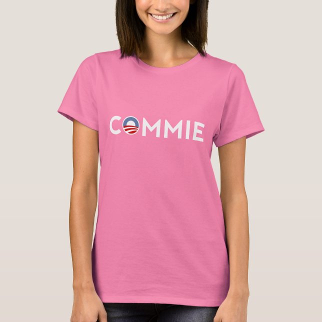Anti-Obama COMMIE T-Shirt (Framsida)