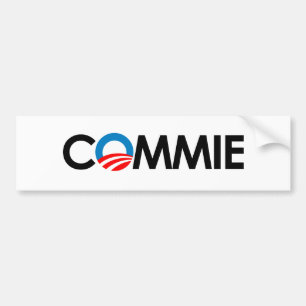 Anti-Obama - Commiesvart Bildekal