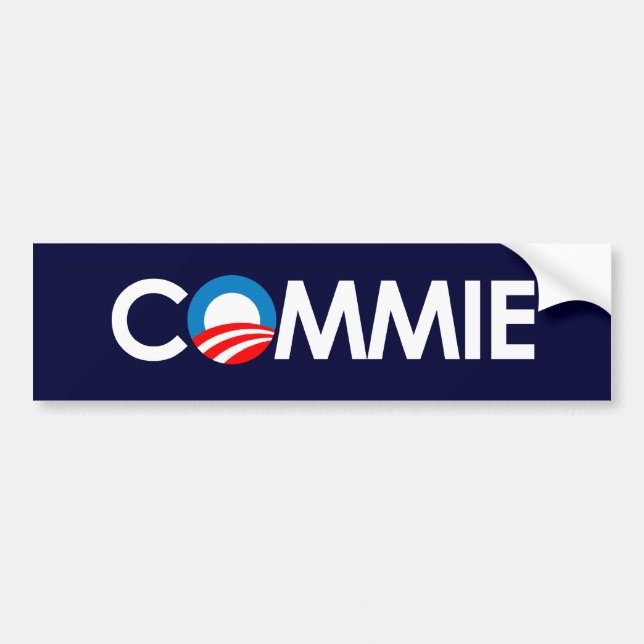 Anti-Obama - Commievit Bildekal (Framsidan)