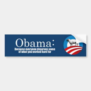 Anti-Obama - därför att alla förtjänar dina pe Bildekal