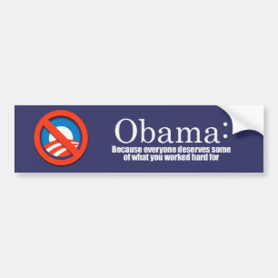 Anti-Obama - därför att alla förtjänar dina pengar Bildekal