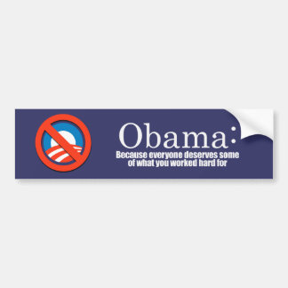 Anti-Obama - därför att alla förtjänar dina pengar Bildekal