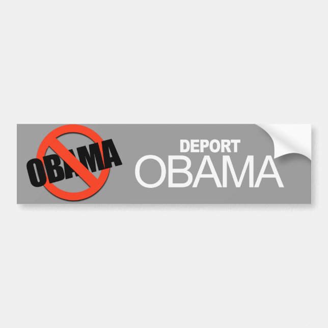 Anti-Obama - deportera Obama Bildekal (Framsidan)