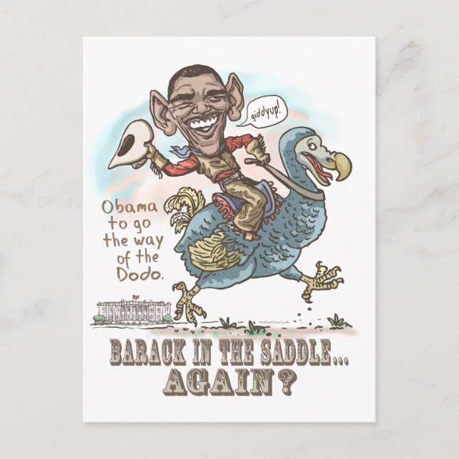 Anti-Obama Dodoutplåning 2012 Vykort (Framsida)