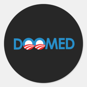 Anti-Obama - dömt Runt Klistermärke