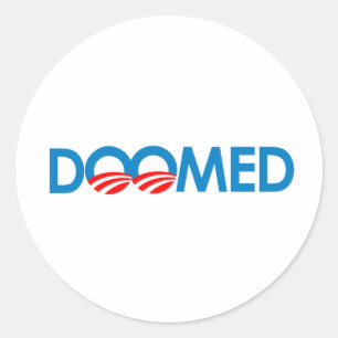 Anti-Obama - dömt Runt Klistermärke