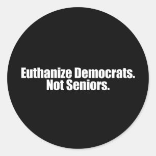 Anti-Obama - euthanize demokrater. inte Runt Klistermärke