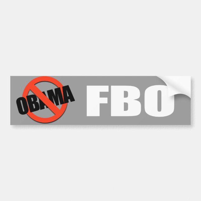 Anti-Obama - fbo Bildekal (Framsidan)