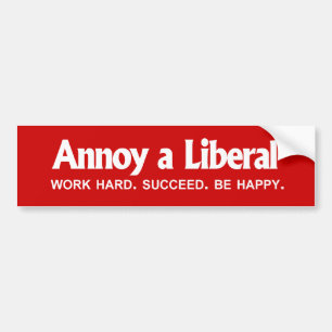 ANTI-OBAMA-, förarga en liberal person - arbete Bildekal
