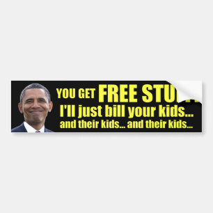 Anti Obama - frigör saker - skuld Bildekal