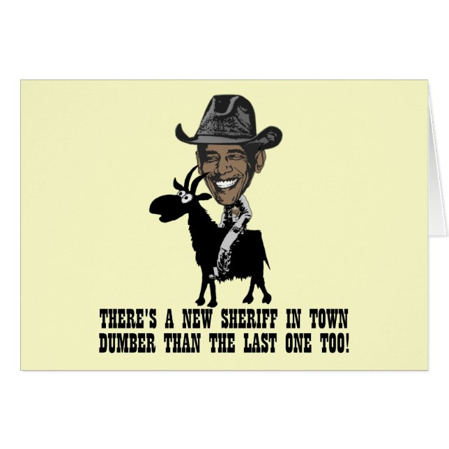 Anti Obama, getherder Hälsningskort (Framsidan Horizontal)