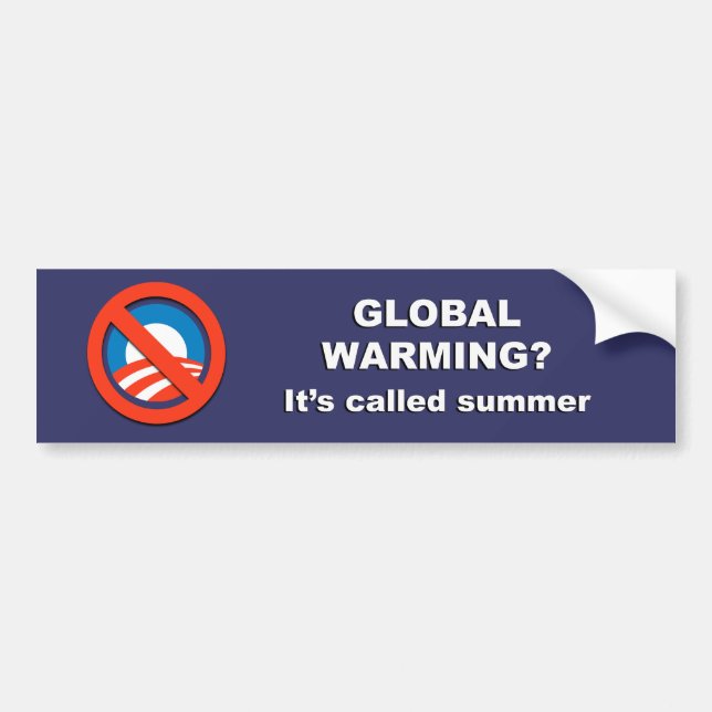 Anti-Obama - global värme kallas sommaren Bildekal (Framsidan)