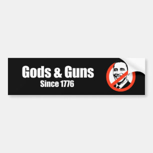 Anti-Obama - gudar och vapen efter 1776 Bildekal