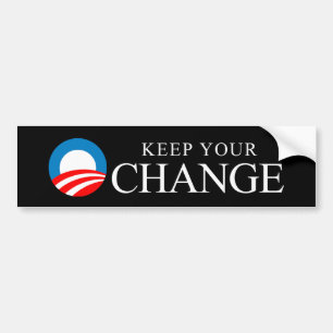 Anti-Obama - håll din ändring Bildekal