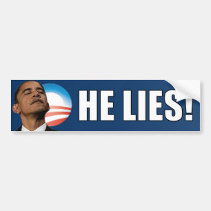 Anti Obama: Honom som är ligger! Bildekal