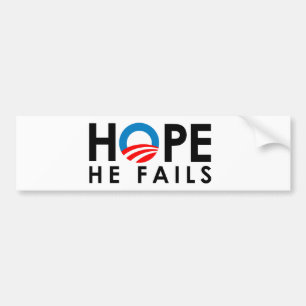 Anti-Obama - hopp som han misslyckas Bildekal