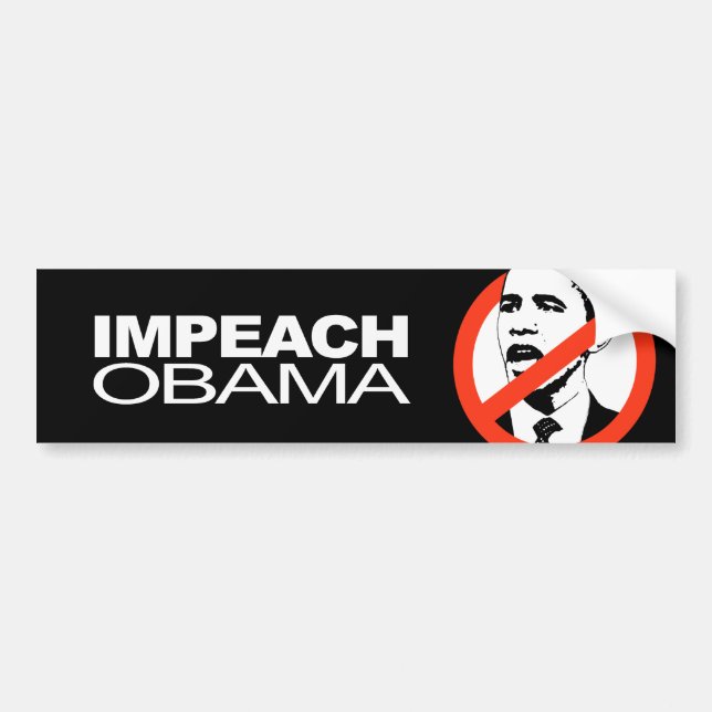 Anti-Obama - Impeach Obama Bildekal (Framsidan)
