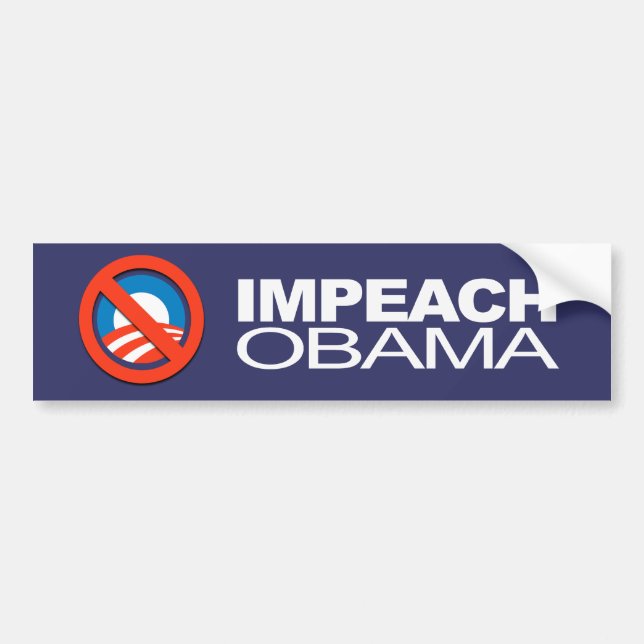 Anti-Obama - Impeach Obama Bildekal (Framsidan)