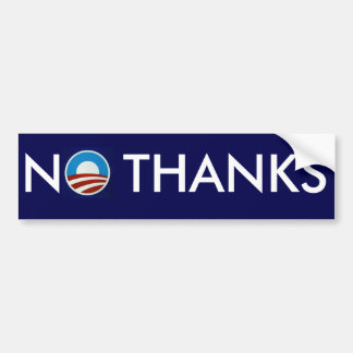 Anti-Obama "inget tack ", Bildekal