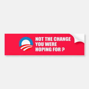 Anti-Obama - INTE ÄNDRINGEN som DU HOPPAS FÖR Bu Bildekal