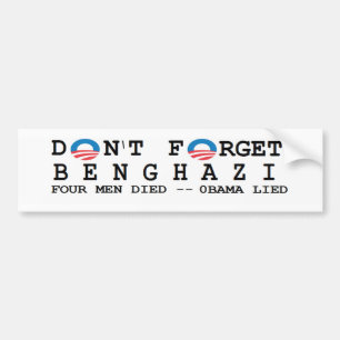 anti obama: Inte gör Forget/BENGHAZI. 4 DOG Bildekal