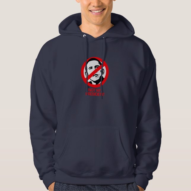 Anti-Obama - inte min president Hoodie (Framsida)