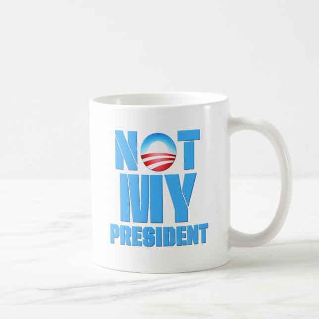 Anti Obama inte min president Kaffemugg (Höger)