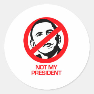 Anti-Obama - inte min president Runt Klistermärke