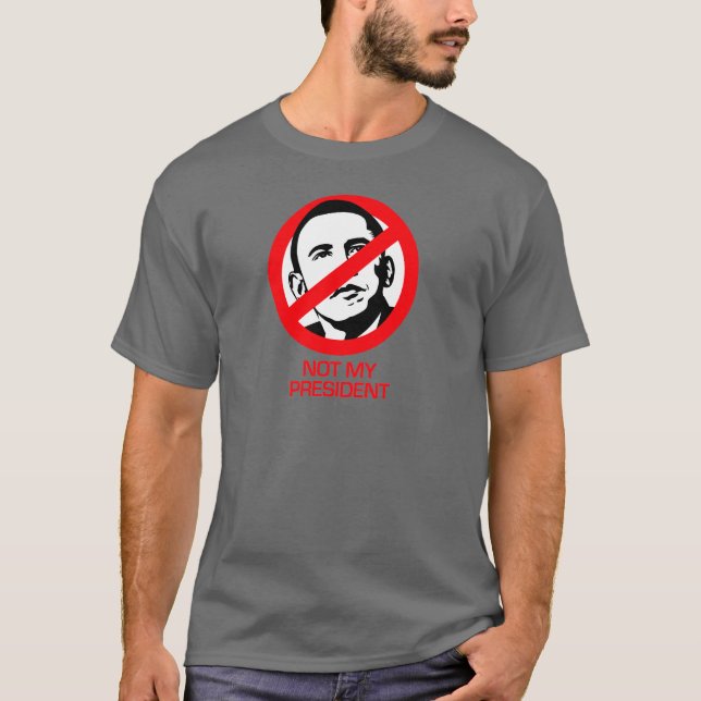 Anti-Obama - inte min president T Shirt (Framsida)