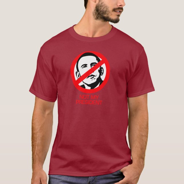 Anti-Obama - inte min president Tee Shirt (Framsida)