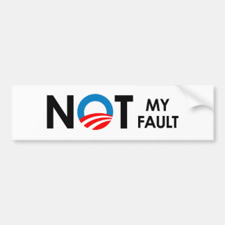 Anti-Obama - Inte mitt fel svart Bildekal
