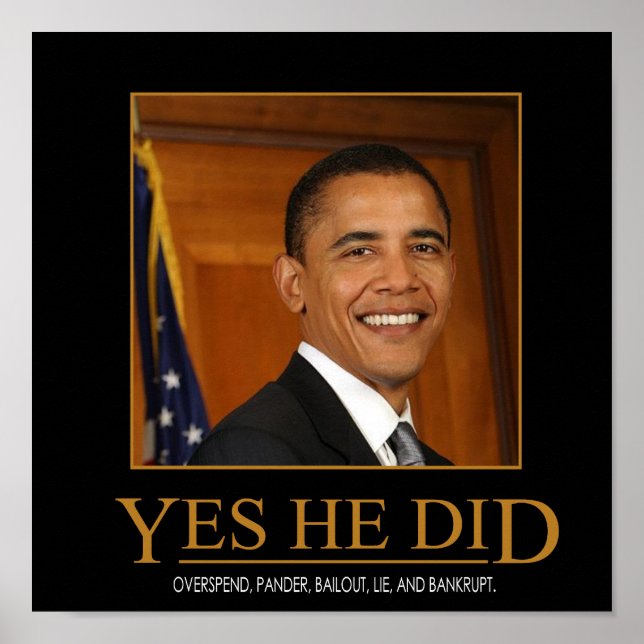 Anti Obama Ja Han Gjorde Demotiverande Affisch (Framsidan)