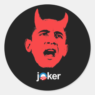 Anti-Obama-Joker Runt Klistermärke